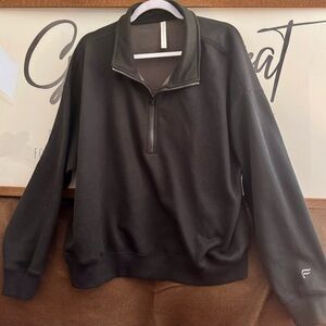 Fabletics Men's Black Zip-Up Sweater